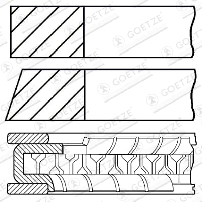 Kit fasce elastiche — GOETZE ENGINE 08-426500-00