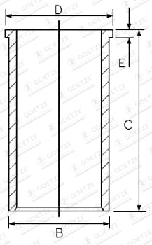 Canna cilindro — GOETZE ENGINE 14-021410-00