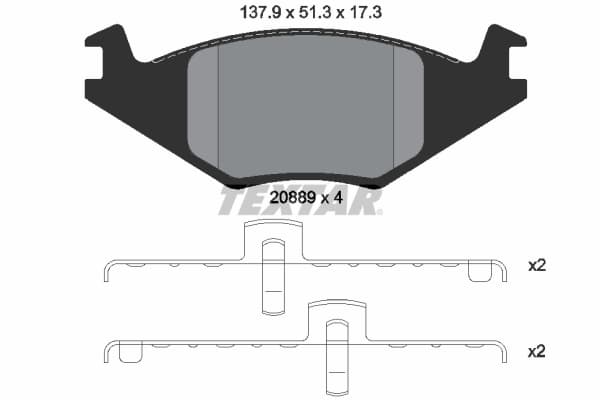 Pastiglie freno — TEXTAR 2088902