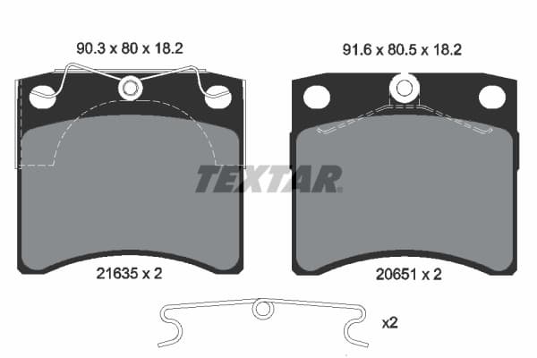 Pastiglie freno — TEXTAR 2163501