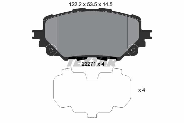 Pastiglie freno — TEXTAR 2227101