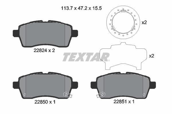 Pastiglie freno — TEXTAR 2282401
