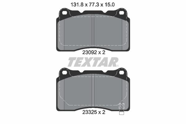 Pastiglie freno — TEXTAR 2309204