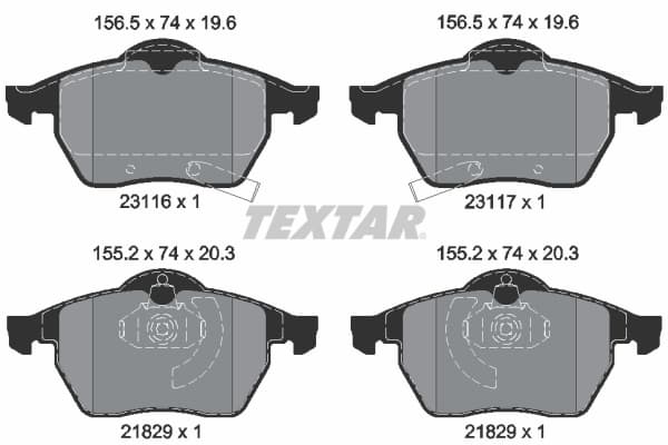Pastiglie freno — TEXTAR 2311602