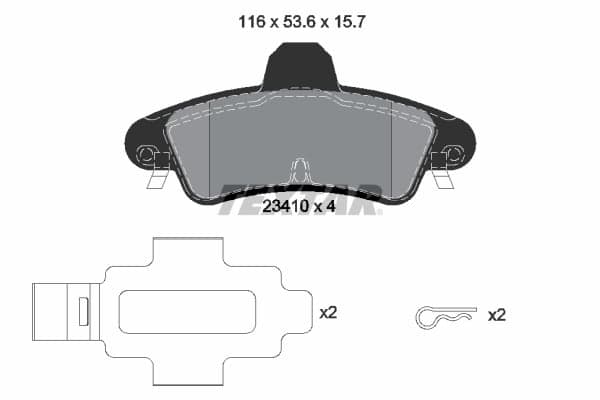 Pastiglie freno — TEXTAR 2341007