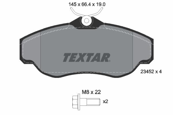 Pastiglie freno — TEXTAR 2345201