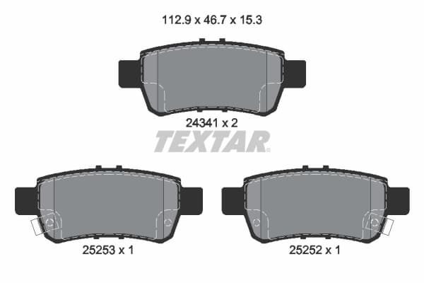 Pastiglie freno — TEXTAR 2434101