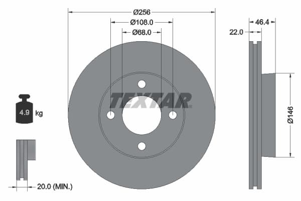 Dischi freno — TEXTAR 92026000