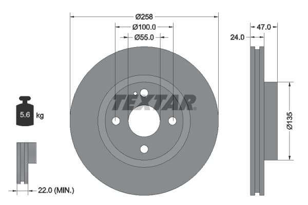 Dischi freno — TEXTAR 92103100