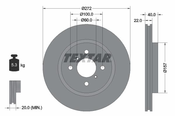 Dischi freno — TEXTAR 92255303