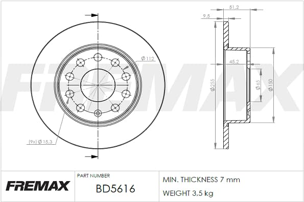 Dischi freno — FREMAX BD-5616