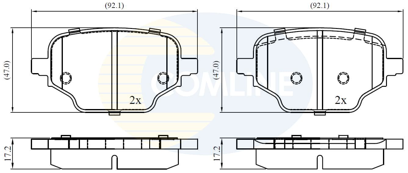Pastiglie freno — COMLINE CBP02453