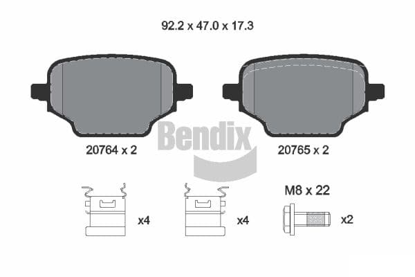 Pastiglie freno — BENDIX Braking BPD2339