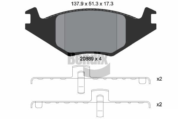 Pastiglie freno — BENDIX Braking BPD1540