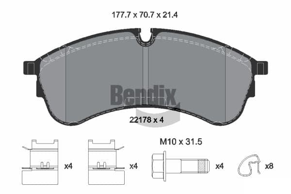 Pastiglie freno — BENDIX Braking BPD1623