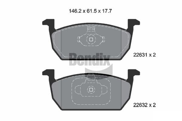 Pastiglie freno — BENDIX Braking BPD1607
