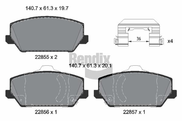 Brake pad set image