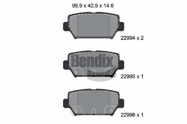 Pastiglie freno — BENDIX Braking BPD2474