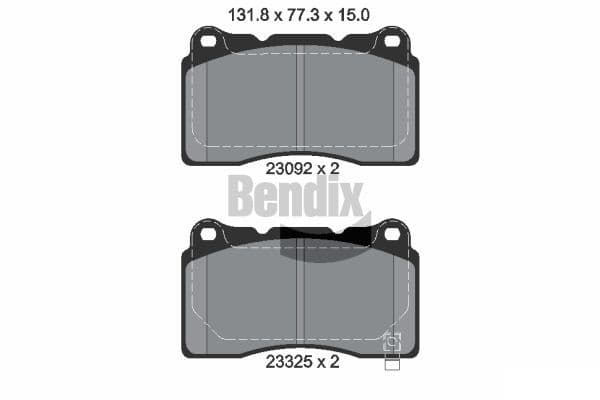 Pastiglie freno — BENDIX Braking BPD1919