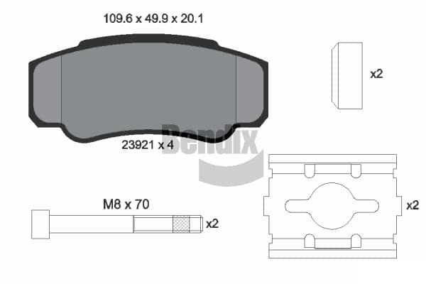 Pastiglie freno — BENDIX Braking BPD1340