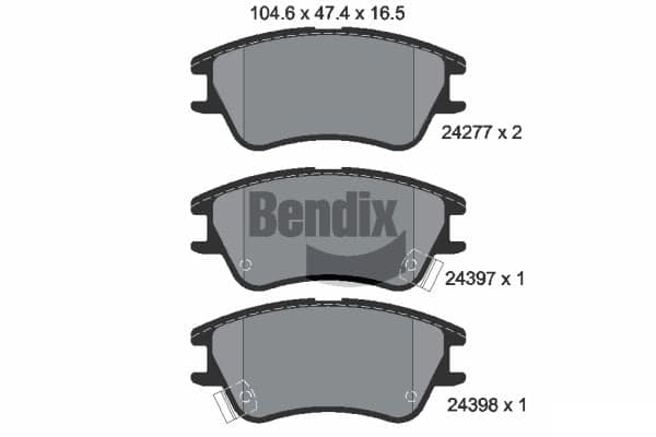 Pastiglie freno — BENDIX Braking BPD2119