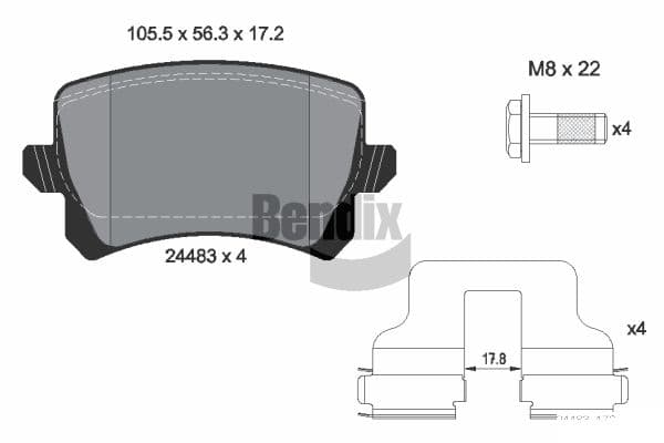 Pastiglie freno — BENDIX Braking BPD1082