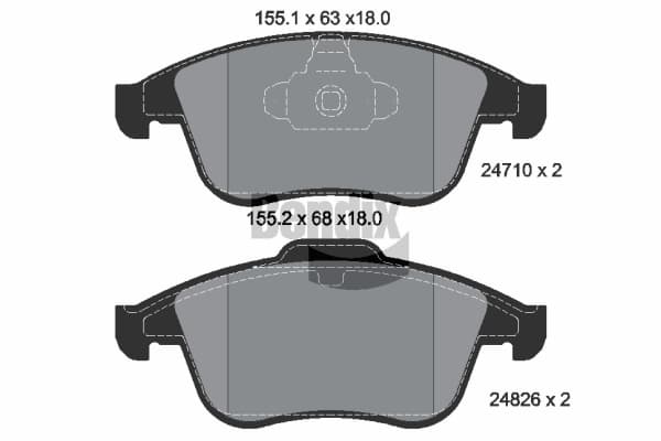 Pastiglie freno — BENDIX Braking BPD1066
