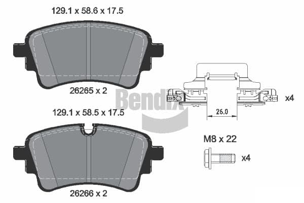 Pastiglie freno — BENDIX Braking BPD1648