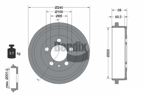 BENDIX Braking BDM1055 Tamburo freno