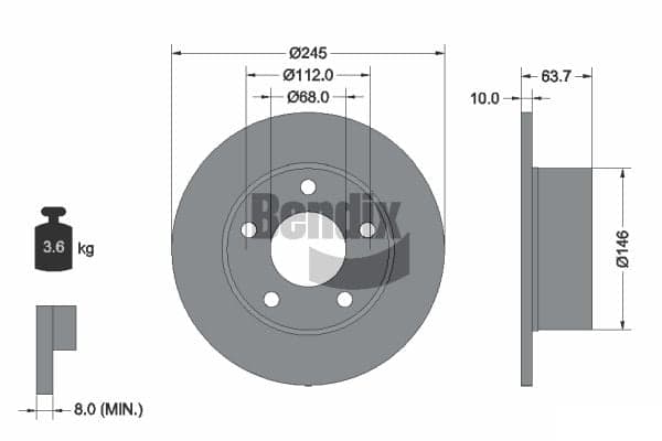 Dischi freno — BENDIX Braking BDS1068