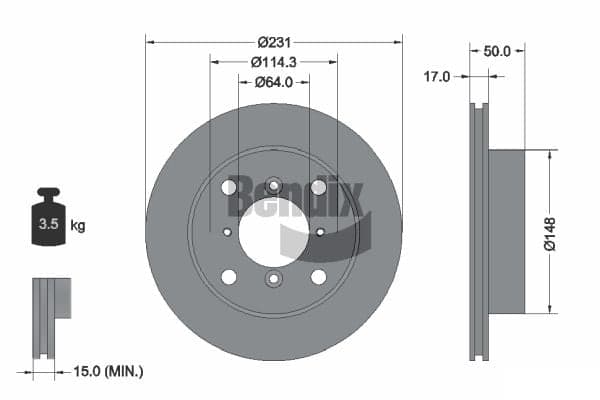 Dischi freno — BENDIX Braking BDS1688