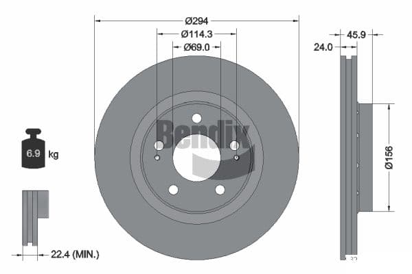 Dischi freno — BENDIX Braking BDS1279