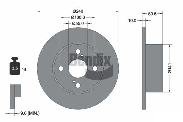 Dischi freno — BENDIX Braking BDS2046