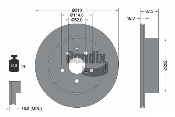 Dischi freno — BENDIX Braking BDS1768