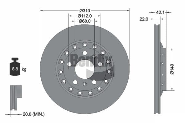 Dischi freno — BENDIX Braking BDS1787