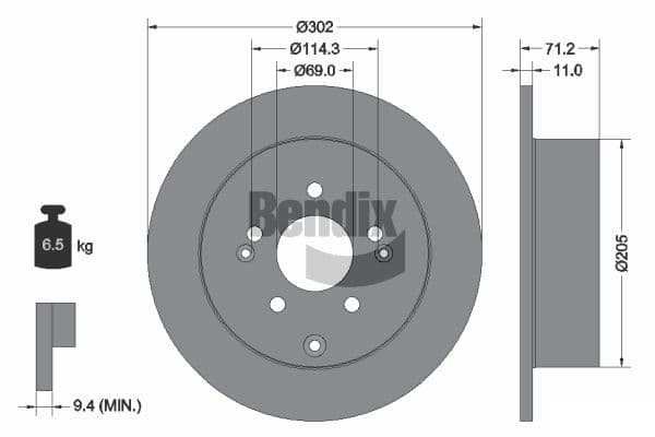 Dischi freno — BENDIX Braking BDS1812