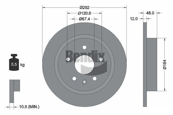 Dischi freno — BENDIX Braking BDS1257