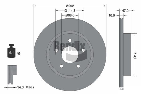 Dischi freno — BENDIX Braking BDS1549
