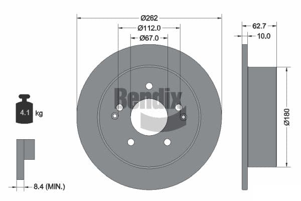 Dischi freno — BENDIX Braking BDS1617