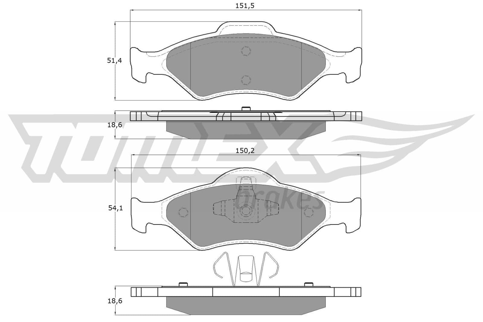 Pastiglie freno — TOMEX Brakes TX 12-53