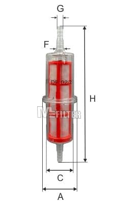 MFILTER DF 02/2 Filtro carburante