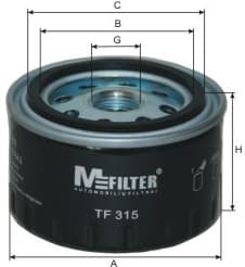 Filtro olio — MFILTER TF 315
