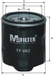 Filtro olio — MFILTER TF 662