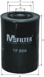 Filtro olio — MFILTER TF 666