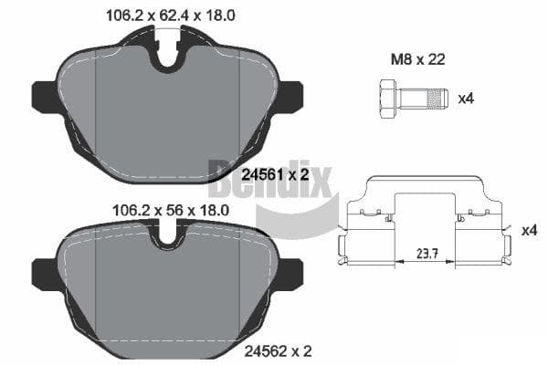 Brake pad set image