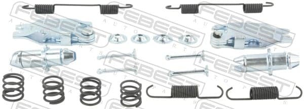 Kit accessori, Ganasce freno stazionamento — FEBEST 1404-RODIIR-KIT