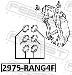 Kit riparazione, Pinza freno — FEBEST 2975-RANGF