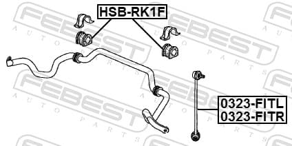 Supporto, Stabilizzatore — FEBEST HSB-RK1F