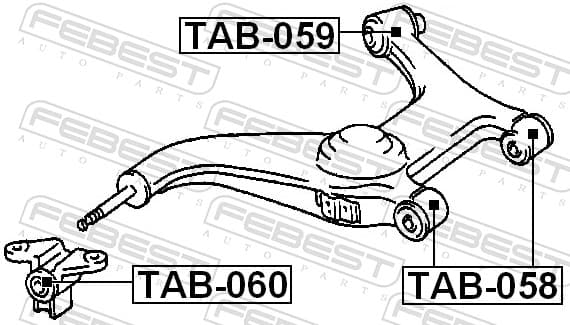 bushing, control/trailing arm image