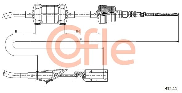 Cavo comando, Comando frizione — COFLE 412.11